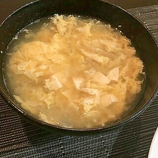 中華風かきたま味噌スープ